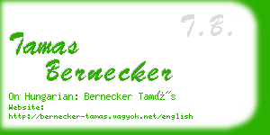 tamas bernecker business card